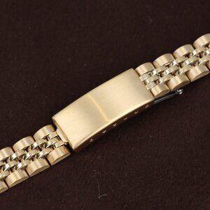 Hadley-Roma 13mm Ladies Gold Plated President Style Watch Bracelet/Band, LB5391Y